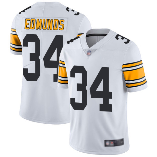 Youth Pittsburgh Steelers Football 34 Limited White Terrell Edmunds Road Vapor Untouchable Nike NFL Jersey
